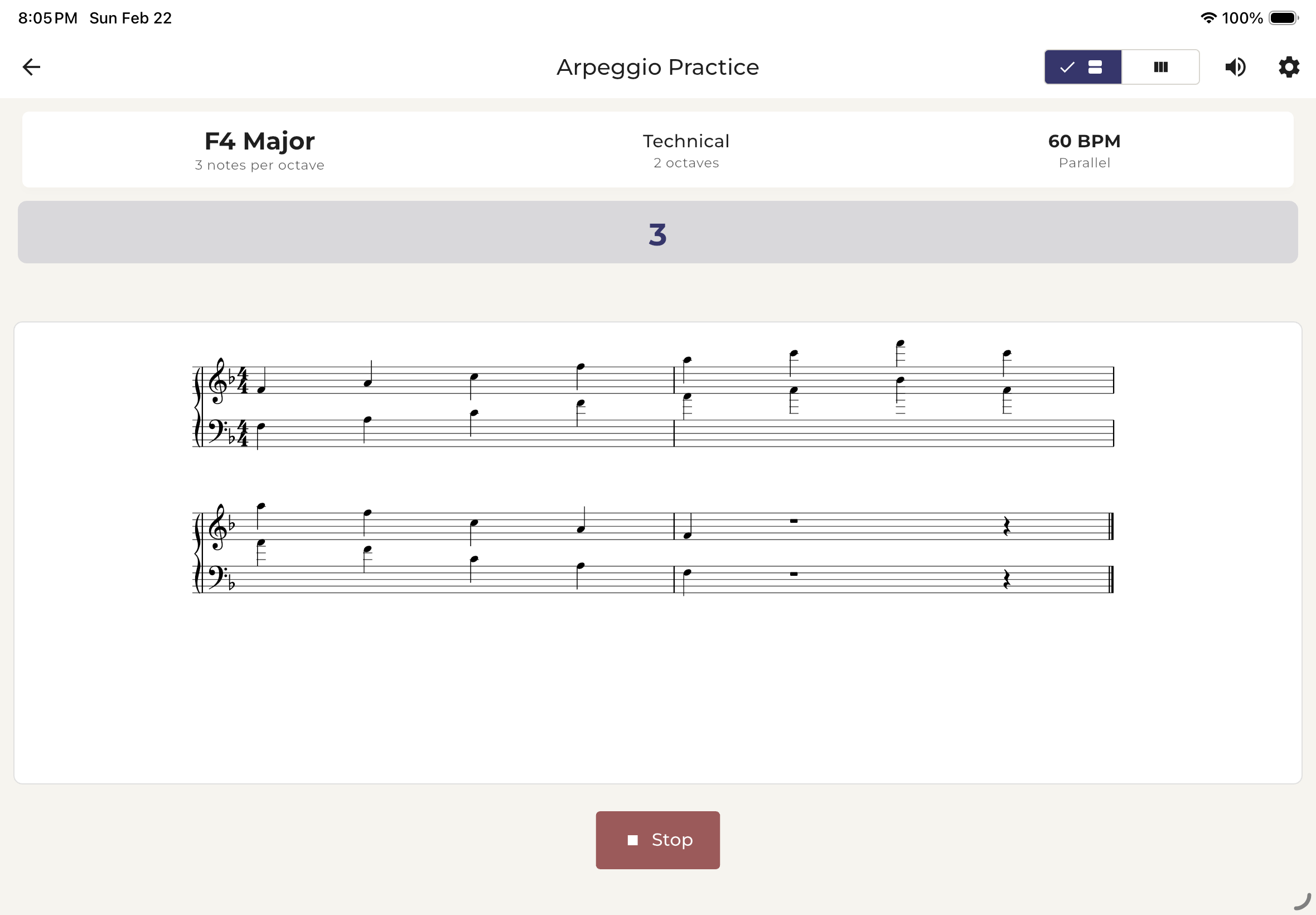 Arpeggio practice